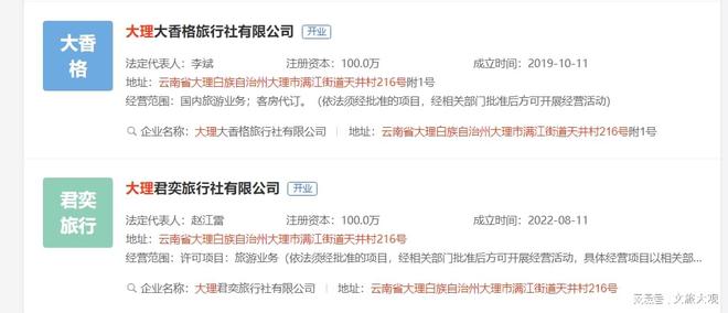 出借资质受重罚 大理大香格旅行社经营许可证被吊销，客房代订风险几何？